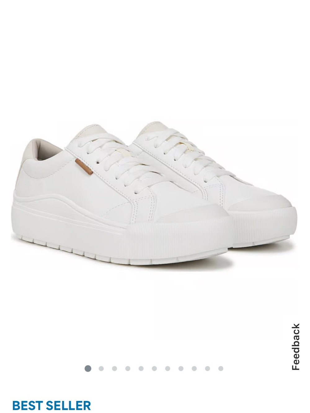 Dr. Scholl's Cream/White Low-Top Lace-Up Sneakers